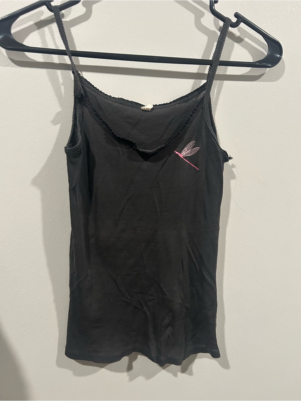 Black Dragonfly-Accent Cami Tank Top - Women